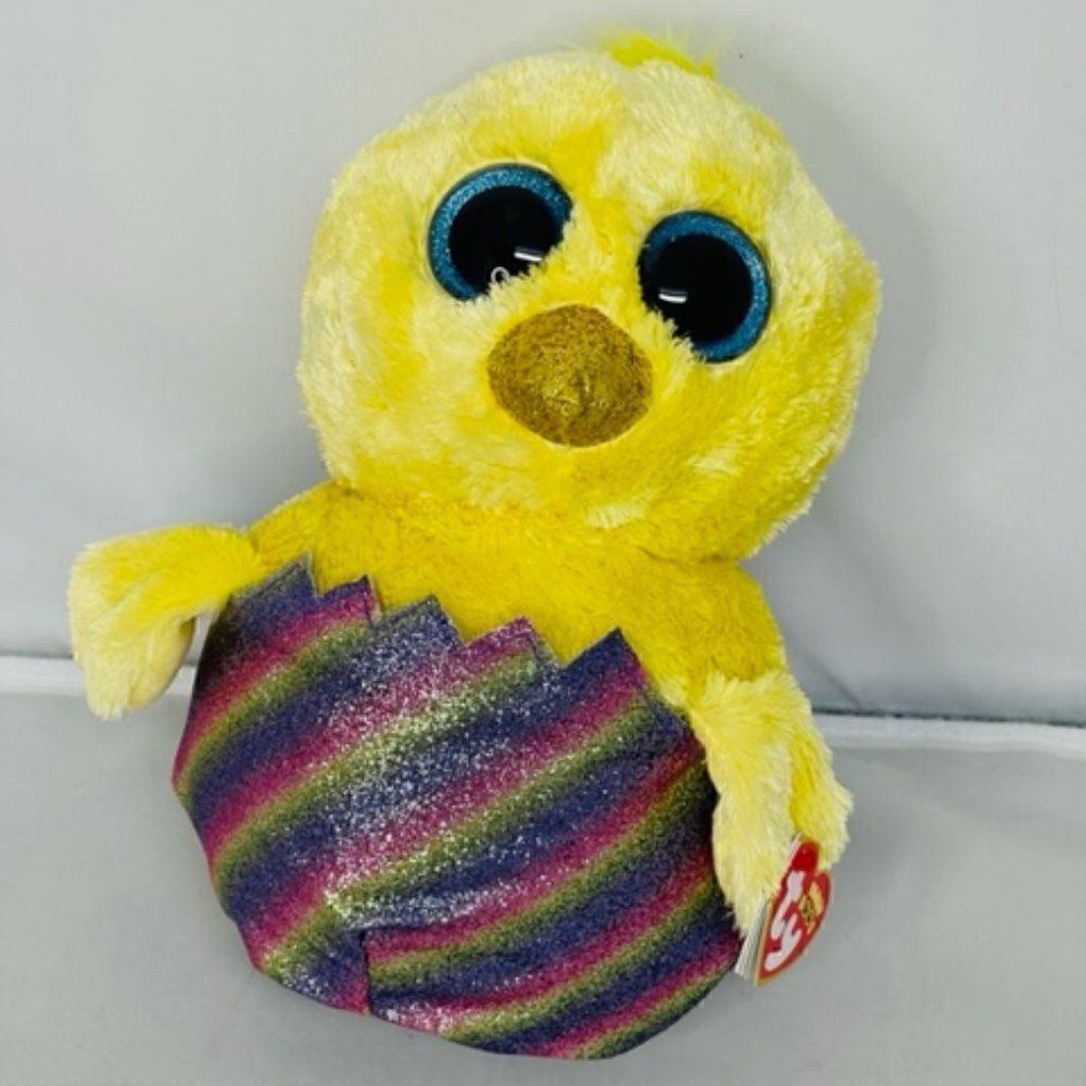 TY BEANIE BOOS MEGG the 10" EASTER CHICK MINT W/ Tags  New Excellent. 10" tall